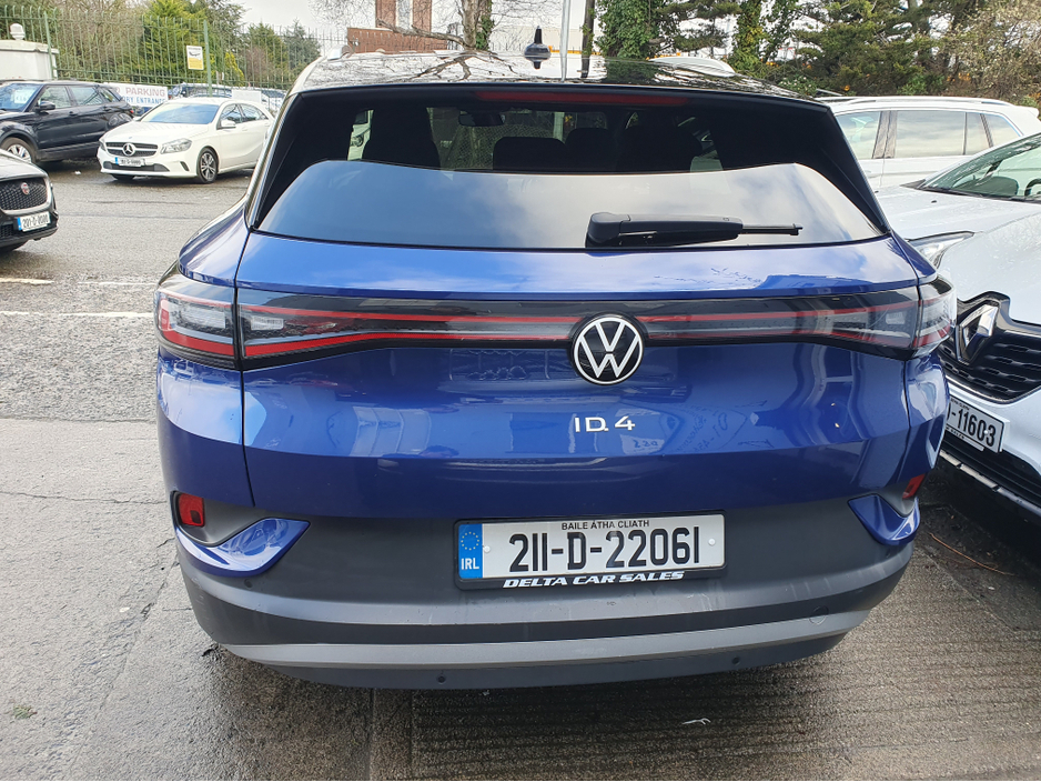 2021 Volkswagen ID.4 PRO PERFORMANCE FULLY ELECTRIC NCT 03/27 FINANCE AVAILABLE €90 PER WEEK HEATED STEERING WHEEL/ HEATED SEATS/ SAT NAV/ TOUCH SCREEN/ ANDROID AUTO/ APPLE CAR PLAY/ REVERSE CAMERA/ HISTORY CHECKED €19,900