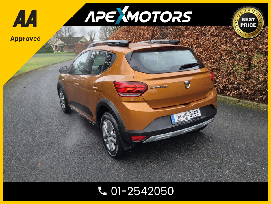 2021 Dacia Sandero FINANCE ARRANGED * STEPWAY COMFORT TCE 90 CVT MY2 * AUTOMATIC * ONE OWNER FROM NEW * NEW NCT MAY-27 * IMMACULATE * STAMPED SERVICE HISTORY * AA APPROVED * 101 SAFETY CHECKLIST * COLOUR REVERSE CAMERA €14,949