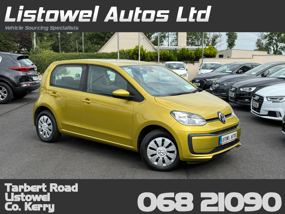 2018 Volkswagen up! 1.0 AUTOMATIC YELLOW * AUTO LIGHTS, HEATED MIRRORS, AIR CONDITIONING, ISOFIX CHILD SEAT ANCHOR POINTS, COMES WITH 2 YEAR NEW NCT* €11,450