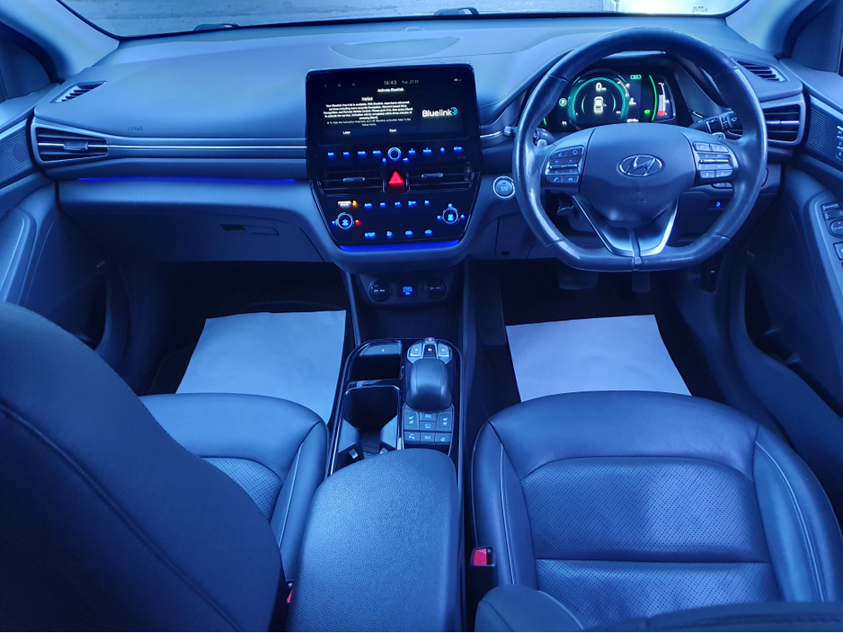 2021 Hyundai Ioniq PREMIUM AUTOMATIC FULLY ELECTRIC NCT 02/28 FINANCE AVAILABLE @ €58 PER WEEK FULL LEATHER/ HEATED SEATS/ SAT NAV/ TOUCH SCREEN MEDIA/ BLUETOOTH/ USB/ REVERSE CAMERA/ HISTORY CHECKED €12,950
