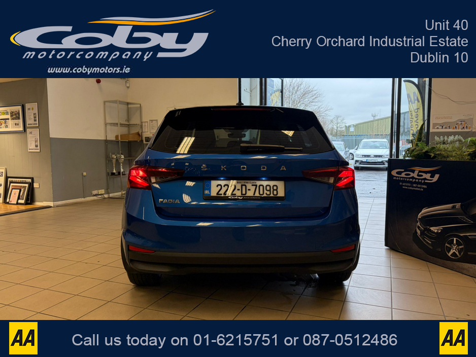 2022 Skoda Fabia Style 1.0 i 80HP 5DR Manual. NCT, Alloy Wheels, MFSW, USBC, Air Conditioning, Smart Link, Hands Free, Rear Parking Sensors and more. €16,950