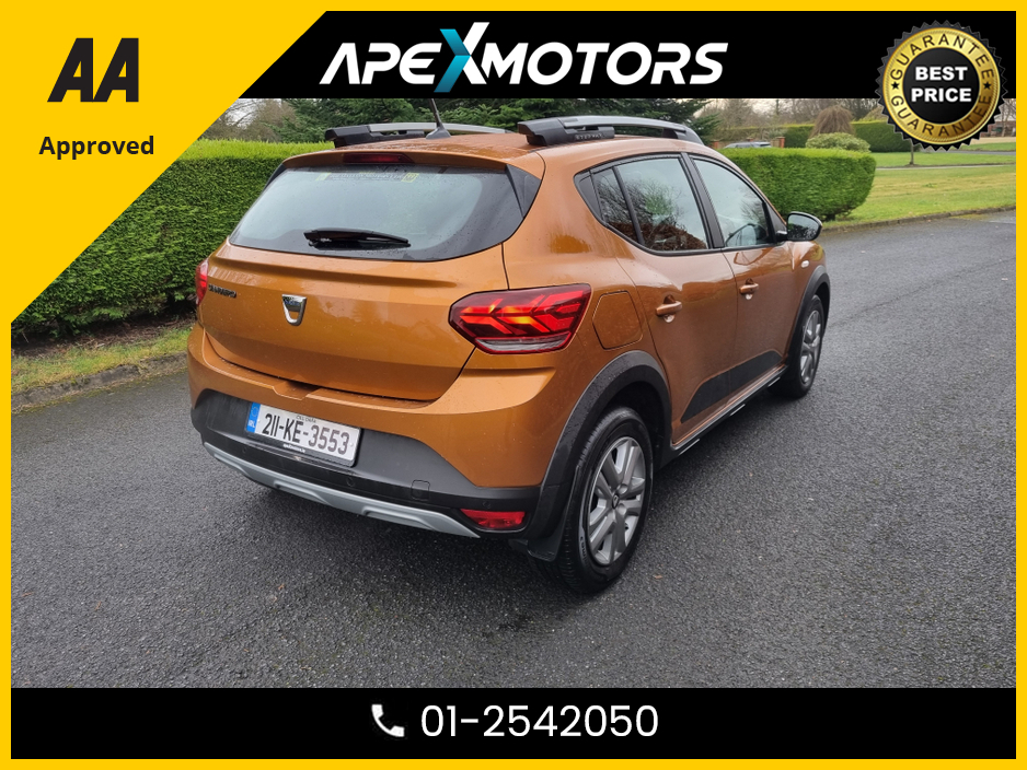 2021 Dacia Sandero FINANCE ARRANGED * STEPWAY COMFORT TCE 90 CVT MY2 * AUTOMATIC * ONE OWNER FROM NEW * NEW NCT MAY-27 * IMMACULATE * STAMPED SERVICE HISTORY * AA APPROVED * 101 SAFETY CHECKLIST * COLOUR REVERSE CAMERA €14,949