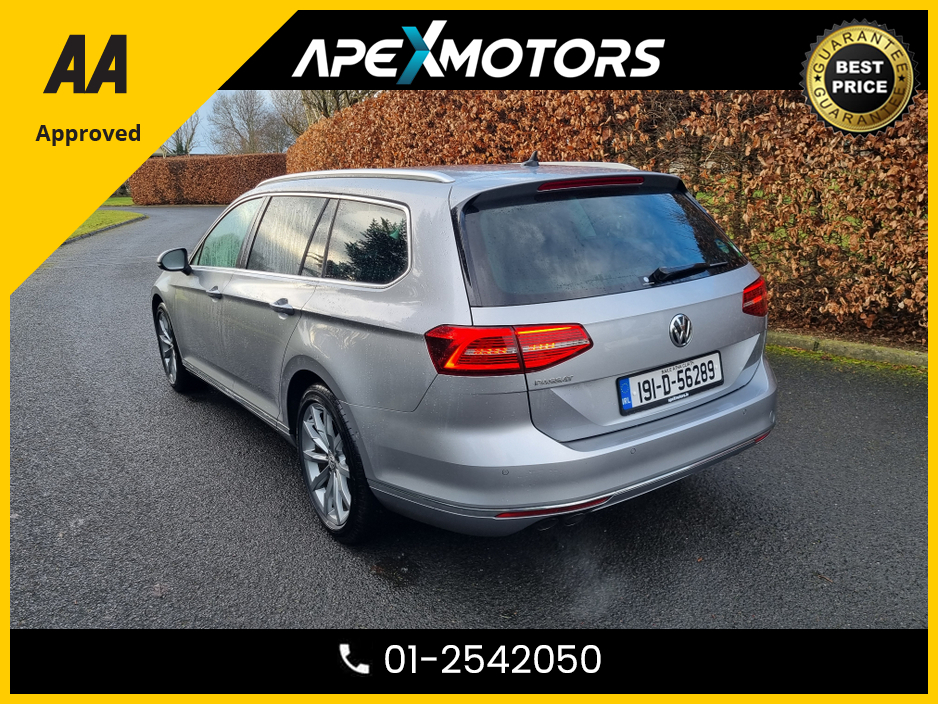 2019 Volkswagen Passat FINANCE ARRANGED * 2.0 ESTATE AUTO HIGHLINE * AUTOMATIC * TOP-SPEC ( EVERY EXTRA) * BLACK LEATHER INTERIOR * AA APPROVED  * 101 SAFETY CHECKLIST * 12-MONTH ROADSIDE ASSIST  * IMMACULATE *  01-2542050 €23,249