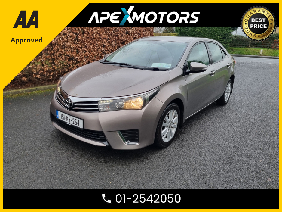 2015 Toyota Corolla 1.4 D-4D 4DR * NCT MAY-26 * LOW TAX MAY-26 * IMMACULATE * STAMPED SERVICE HISTORY * AA APPROVED * 101 SAFETY CHECKLIST * LOW LOW DIESEL MILES * 12-MONTH ROADSIDE ASSIST * VERY CAREFUL OWNER €8,449