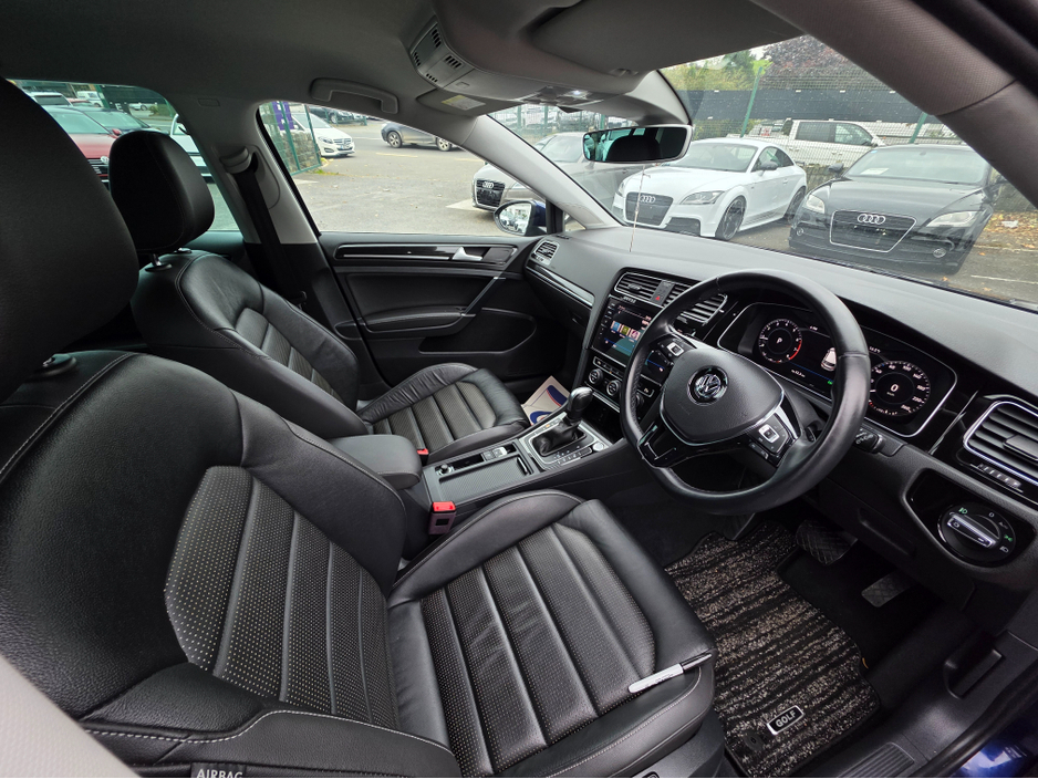 2019 Volkswagen Golf ( 192 REG ) HIGHLINE FULL LEATHER SEATS HEATED ELECTRIC SEATS SAT NAV PACK - VIRTUAL CLOCKS -REVERSE CAMERA - NAVIGATION - CARPLAY - ANDROID AUTO- BLIND SPOT REAR TRAFFIC ASSIST - DISCOVER PRO €22,950