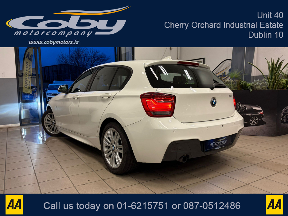 2014 BMW 1 Series 1.6 5DR AUTO M-Sport . NCT, Cruise Control, Dual Climate Control, Alloy Wheels, Revers Camera, Bluetooth, Folding Rear Seats, CD Player & more. €12,950