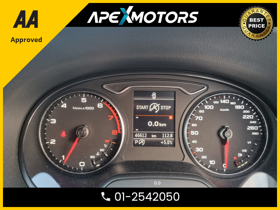 2014 Audi A3 Saloon FINANCE ARRANGED * AUTOMATIC (DSG) * 4-DR SALOON * NEW NCT DEC-26 * LOW LOW KMs * AA APPROVED * 101 SAFETY CHECKLIST * 12-MONTH ROADSIDE ASSIST * IMMACULATE * ADAPTIVE CRUISE * LOW TAX * SERVICE HISTO €12,949