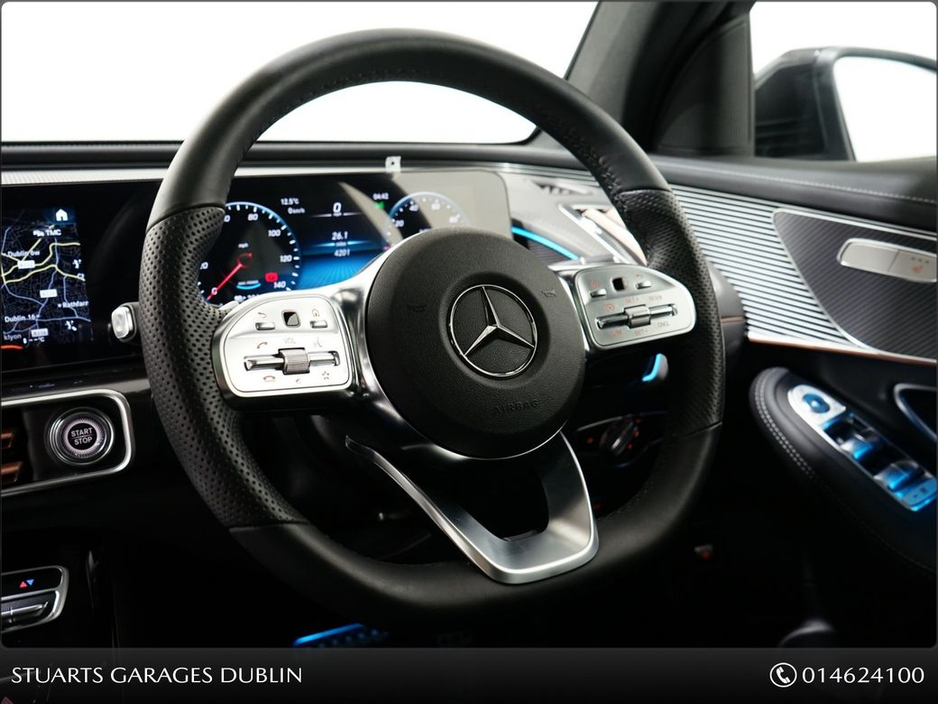 2023 Mercedes-Benz EQC EQC 400 AMG LINE: SELENITE GREY METALLIC WITH BLACK LEATHER, SUNROOF, 21” DIAMOND CUT TURBINE ALLOYS, SIDE RUNNING BOARDS, KEYLESS ENTRY €39,945