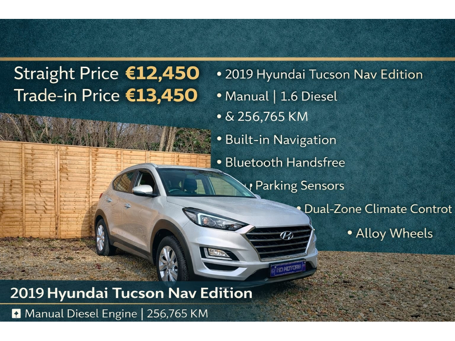 2019 Hyundai Tucson 1.6 SE NAV 115PS 5 SEATS €12,450