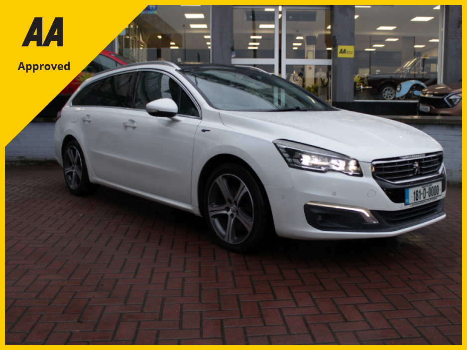 2018 Peugeot 508 2.0HDI GT-LINE 5DR ESTATE AUTO // HUGE SPEC //1 OWNER WITH ONLY 101,320 KM'S // BUY WITH CONFIDENCE AA AND SIMI APPROVED DEALER 2026 // FINANCE ARRANGED // ALL TRADE INS WELCOME // €16,950