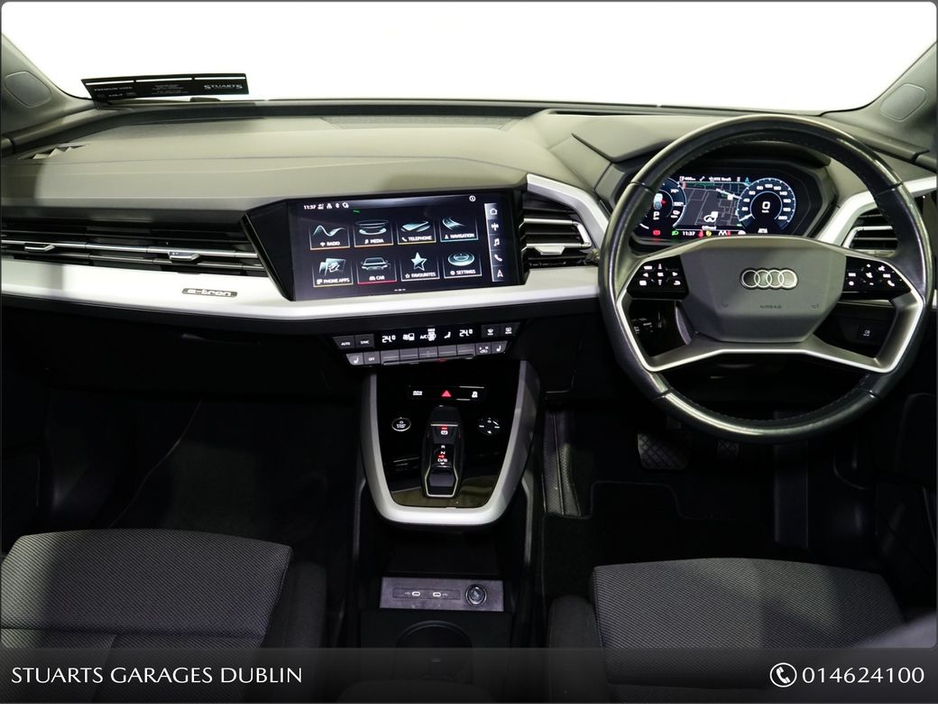 2023 Audi Q4 e-tron “40 – BIGGER BATTERY* Q4 E-TRON SPORT SPORTBACK COUPE: PEBBLE GREY, HEADS-UP DISPLAY, 19” DIAMOND CUT ALLOYS, ANDROID AUTO, HEATED SEATS €33,945