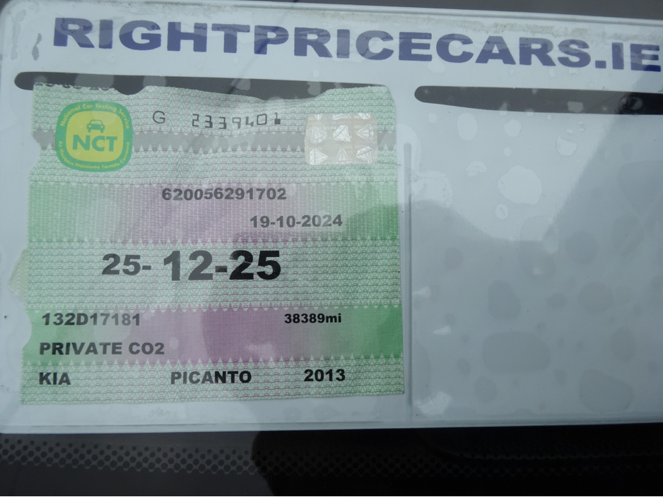 2013 Kia Picanto 1.0 PETROL 5 DOOR 68BHP LOW MILEAGE KEY 71 €6,450