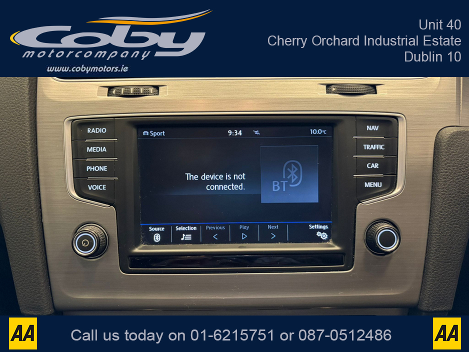 2016 Volkswagen Golf 1.6 TDI MATCH EDITION BLUEMOTION 110PS 5DR. NCT, Alloy Wheels, MFSW, Cruise Control, Heated Seats, Folding Rear Seats, Parking Sensors, Air Conditioning, and more €12,950