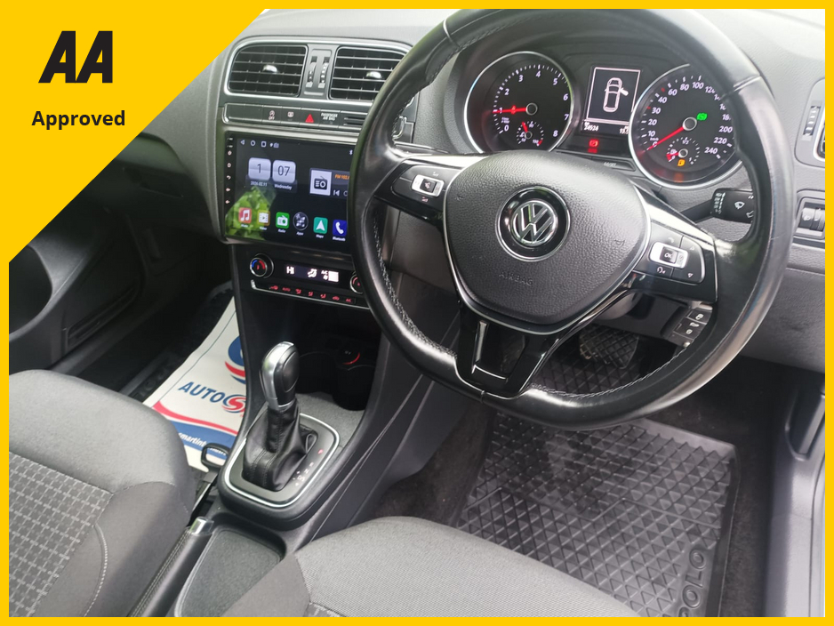 2017 Volkswagen Polo 1.2 TSI COMFORTLINE SPOTLESS WITH ONLY 24,524kms COMPREHENSIVE SERVICE HISTORY (10 STAMPS) FACTORY IMMOBILISER LEATHER STEERING WHEEL AUTO HEADLIGHTS FRONT FOGS ALLOY WHEELS ANDROID AUTO APPLE CARPLAY €14,395