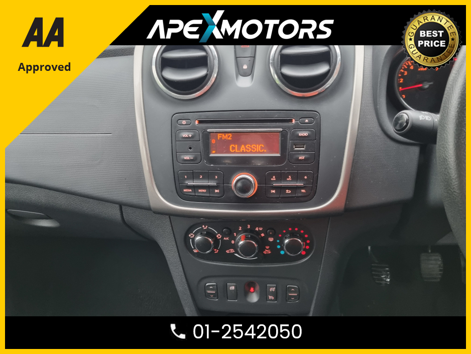 2016 Dacia Sandero FINANCE ARRANGED * 1.5DCI LAUREATE 90BHP * TOP SPEC WITH ALLOY WHEELS * NEW NCT JAN-27 * LOW  TAX  * RELIABLE  * ECONOMICAL * IMMACULATE * STAMPED SERVICE HISTORY * AA APPROVED * 101 SAFETY CHECKLIST €7,249