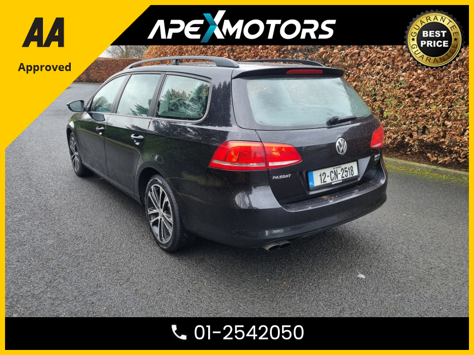 2012 Volkswagen Passat 2.0 TDI S BLUEMOTION 140PS 5DR AUTO * NCT SEP-26 * LOW TAX APR-26 * IMMACULATE * STAMPED SERVICE HISTORY * AA APPROVED * 101 SAFETY CHECKLIST * AUTOMATIC (DSG) * TOP-SPEC 5DR ESTATE * CRUISE CONTROL €7,949