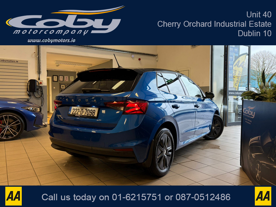 2022 Skoda Fabia Style 1.0 i 80HP 5DR Manual. NCT, Alloy Wheels, MFSW, USBC, Air Conditioning, Smart Link, Hands Free, Rear Parking Sensors and more. €16,950