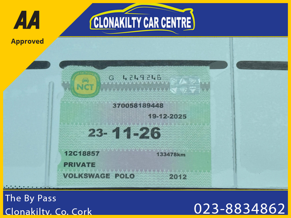 2012 Volkswagen Polo One Owner Vw Polo 1.2 Tsi Petrol Auto €8,950