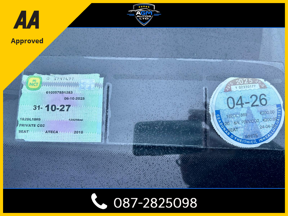 2018 SEAT Ateca 1.6 TDI SE TECH 115PS 5DR €15,950