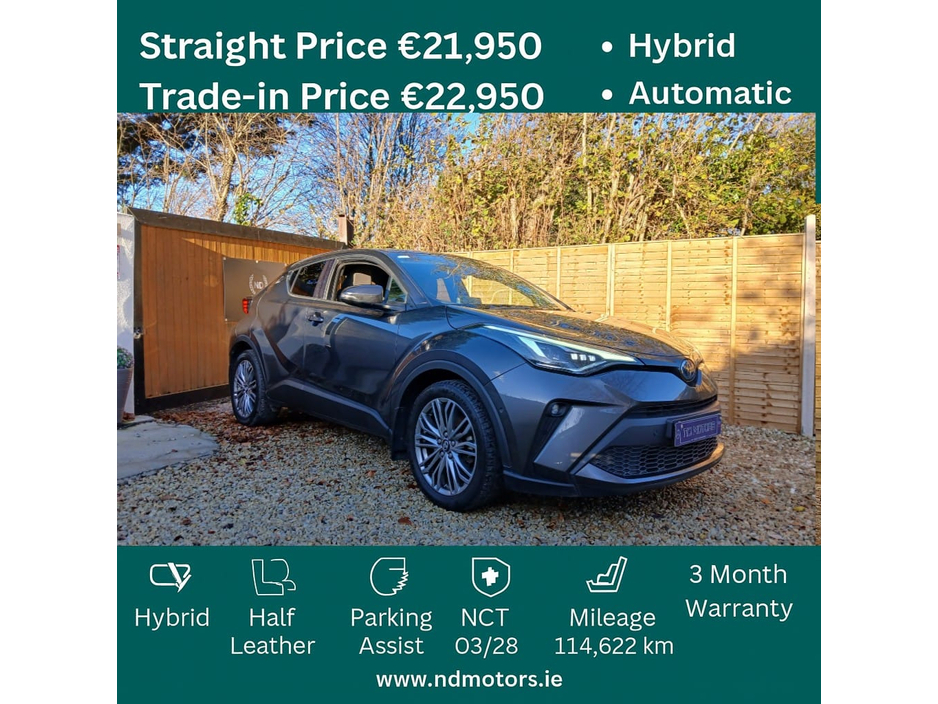 2022 Toyota C-HR HYBRID SOL 4DR AUTO €21,950