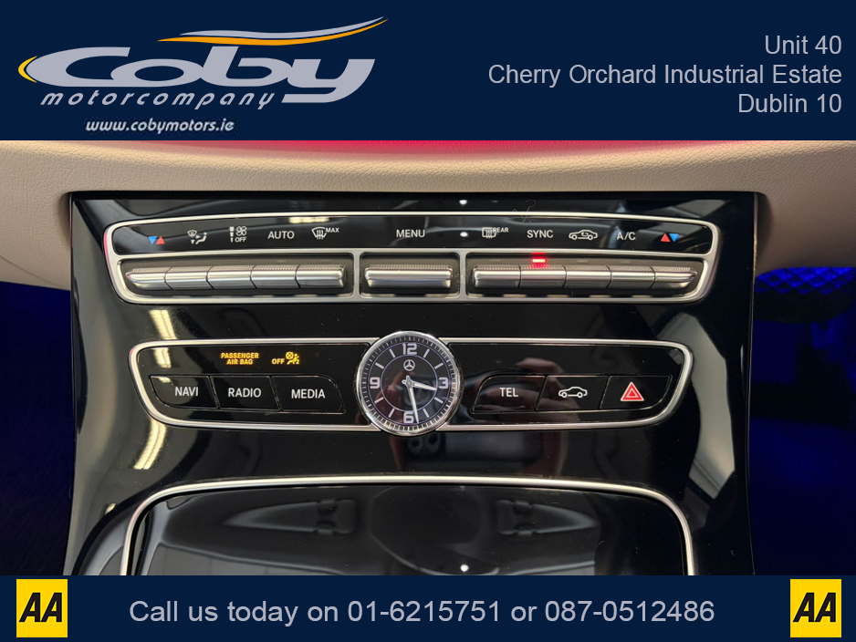 2018 Mercedes-Benz E Class E220 BLUETEC AMG LINE 5DR AUTO.  New NCT, Cruise Control, Full Leather, Alloy Wheels, 2 Keys, Dual Climate Control, Sat Nav, BT, Full Electrics, Parking Sensors, Heated Seats, MFSW, Handsfree, & mor €26,950