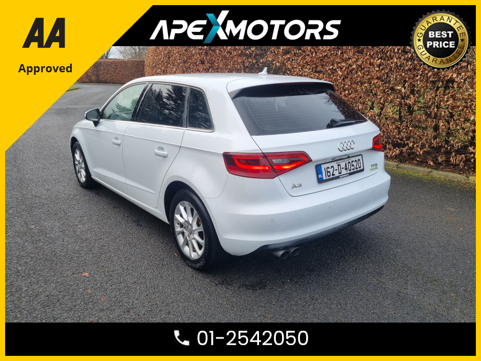 2016 Audi A3 FINANCE ARRANGED * NEW NCT JAN-28 * IMMACULATE * AA APPROVED * 101 SAFETY CHECKLIST * AUTOMATIC * COLOUR REVERSE CAMERA * TOP-SPEC 5DR HATCH * LOW LOW KMs * ADAPTIVE CRUISE * CRUISE CONTROL and SPEED €16,449