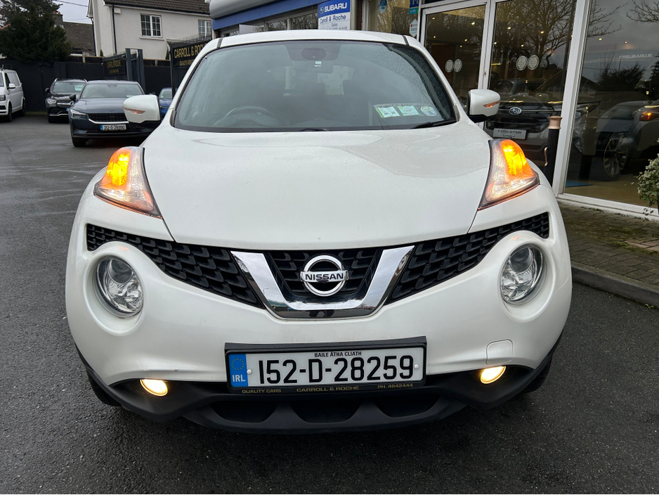 2015 Nissan Juke 1.5 DCI TEKNA SUV in White + Black Detail & Black Leather - Trade-In Welcome - Assured Dealer Warranty & Fully Serviced - €7,950