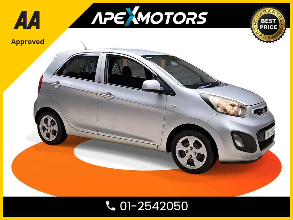2013 Kia Picanto 1.0  * NEW MODEL  * 5DR HATCH * NCT SEP-26 * LOW TAX JAN-26 * IMMACULATE * 5-STAMPS SERVICE HISTORY * AA APPROVED * 101 SAFETY CHECKLIST * 2-KEYS * 12-MONTH ROADSIDE ASSIST * ONE VERY CAREFUL OWNER €5,949