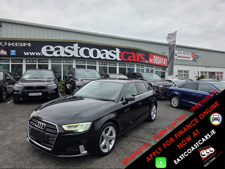 2018 Audi A3 ( 182 ) 1.4 SPORTS EDITION NAVI VIRTUAL CLOCKS ANDROID AUTO CARPLAY BLIND SPOT LANE ASSIST REAR TRAFFIC ASSIST €19,950