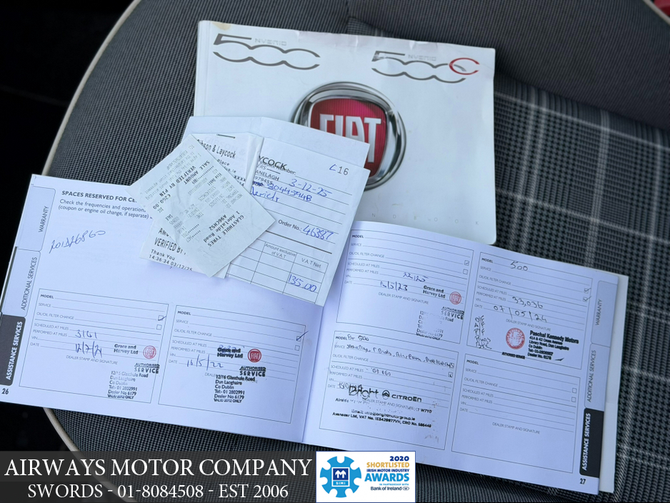 2020 Fiat 500 LOUNGE 1.0 3DR - PANROOF & LOW KMS €14,250