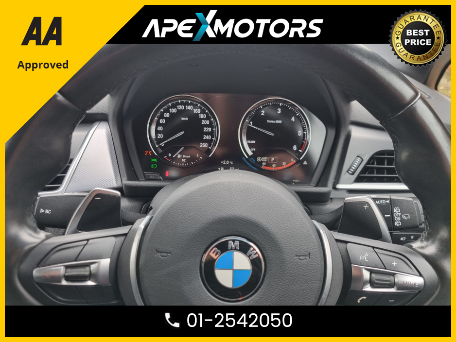2019 BMW 2 Series Gran Tourer FINANCE ARRANGED * TOP SPEC M-SPORT * NEW NCT JAN-28 * 2.0 DIESEL AUTO * IMMACULATE (AS NEW)  * STAMPED SERVICE HISTORY * AA APPROVED * 101 SAFETY CHECKLIST * HEATED SEATS * COLOUR REVERSE CAMERA €23,749