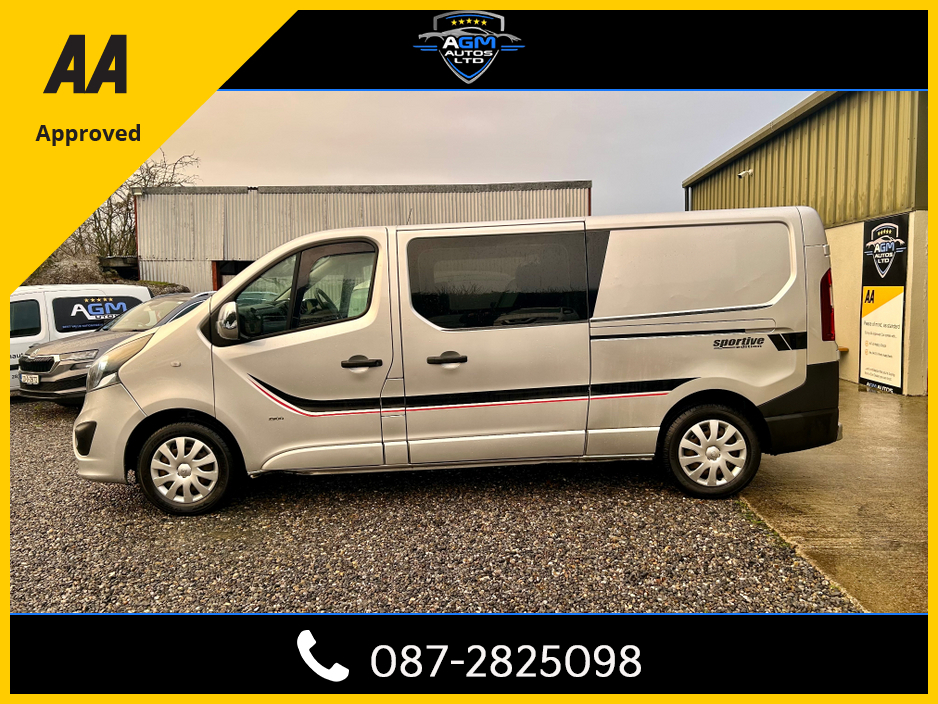 2017 Opel Vivaro 6 SEATER CREW CAB VIVARO-B SPORTIVE L2H1 120PS 5DR €15,950