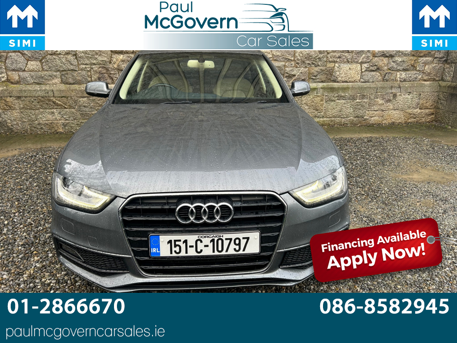 2015 Audi A4 2.0 TDI 150 SE MULTI AUTO 4DR SALOON**//**FULL CREAM LEATHER INTERIOR**//**SAT NAV**//**CRUISE CONTROL**//**PARKING SENSORS**//**METALLIC GREY**//**TRADE IN WELCOME**//**WARRANTY!!!!!! €12,995