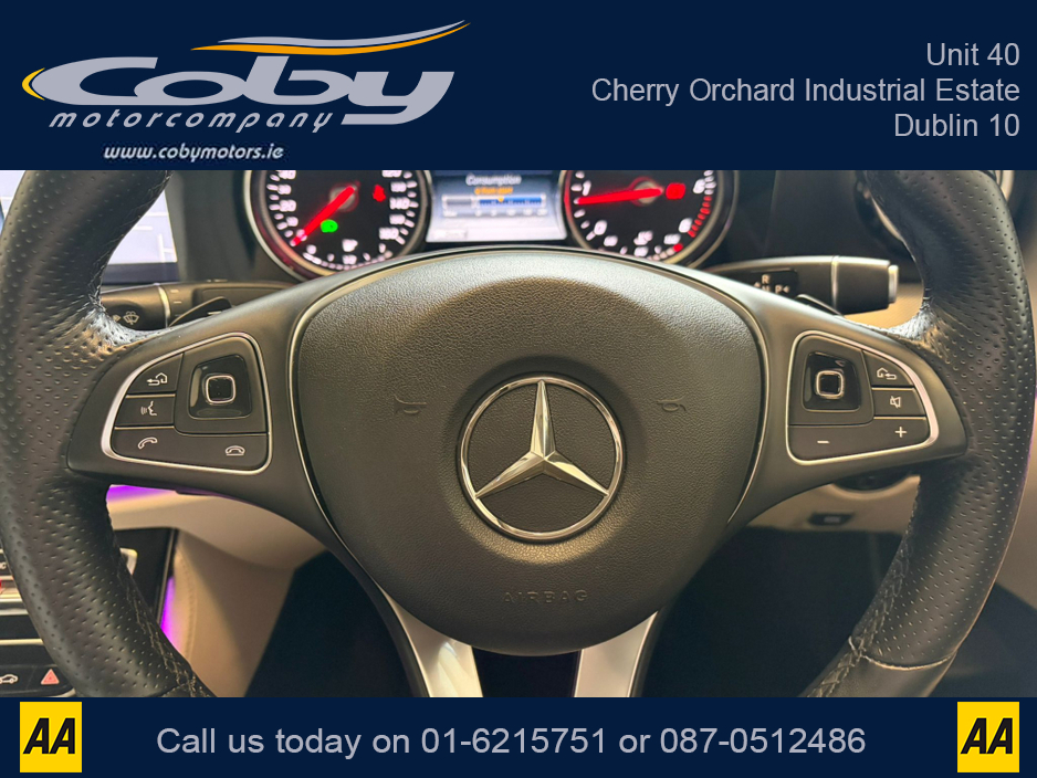 2018 Mercedes-Benz E Class E220 BLUETEC AMG LINE 5DR AUTO.  New NCT, Cruise Control, Full Leather, Alloy Wheels, 2 Keys, Dual Climate Control, Sat Nav, BT, Full Electrics, Parking Sensors, Heated Seats, MFSW, Handsfree, & mor €26,950