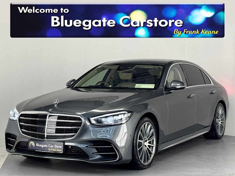 2022 Mercedes-Benz S Class 580 E LWB AMG LINE**BURMESTER SOUND SYSTEM**FRONT ELECTRIC HEATED SEATS**REAR HEATED SEATS**CREAM LEATHER INTERIOR**AMBIENT LIGHTING**20" ALLOYS**REVERSE CAMERA**ELECTRIC TAILGATE**WIRELESS CHARGING** €84,995