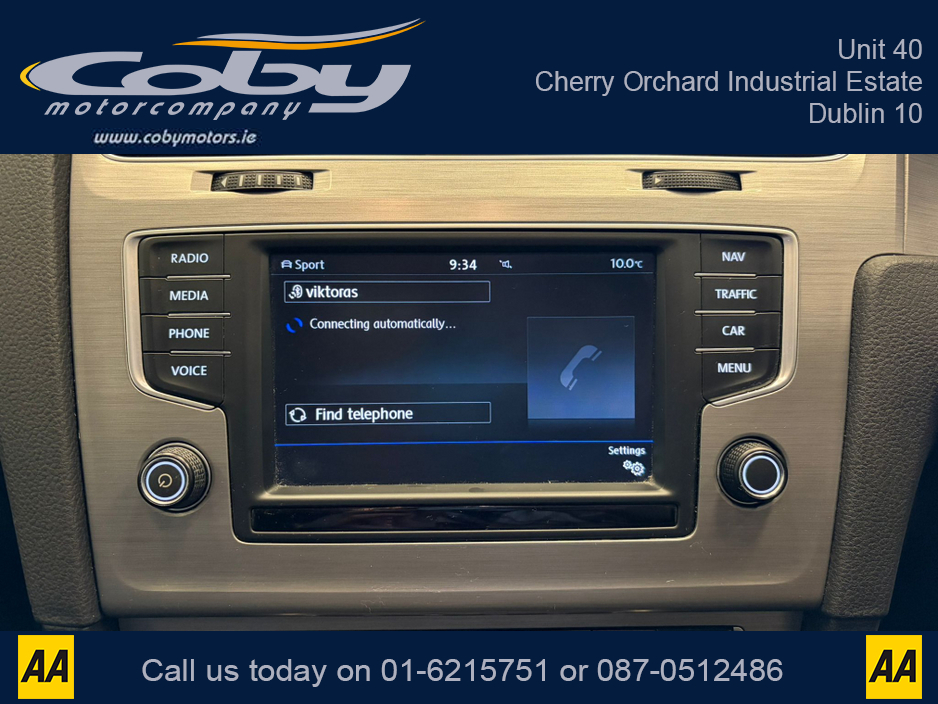 2016 Volkswagen Golf 1.6 TDI MATCH EDITION BLUEMOTION 110PS 5DR. NCT, Alloy Wheels, MFSW, Cruise Control, Heated Seats, Folding Rear Seats, Parking Sensors, Air Conditioning, and more €12,950