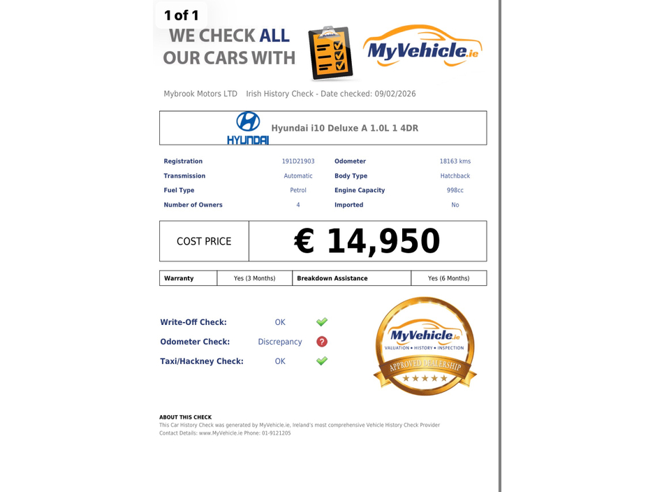 2019 Hyundai i10 DELUXE 4DR AUTO!!ONLY 11K MILES €14,950