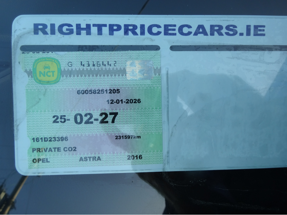 2016 Opel Astra E 1.6 CDTI 110PS 5 DOOR KEY 137 €6,950