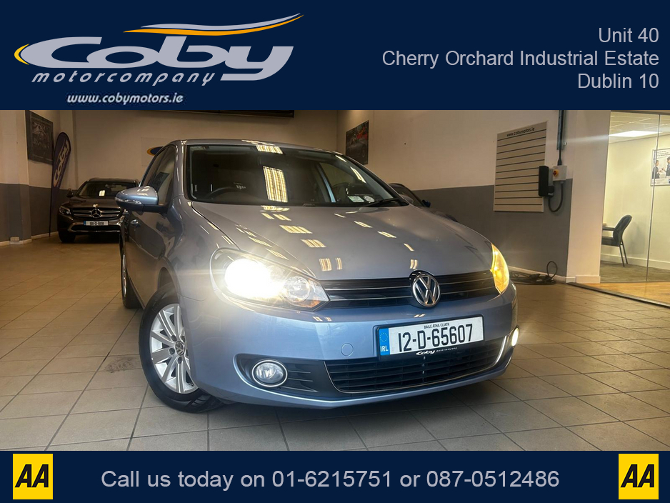 2012 Volkswagen Golf 1.2 5DR AUTO. NCT, Alloy Wheels, Air Conditioning, Irish Radio, Auto Lights/Wipers, Folding Rear Seats, Bluetooth, Full Electrics, FSH, & more. €8,450