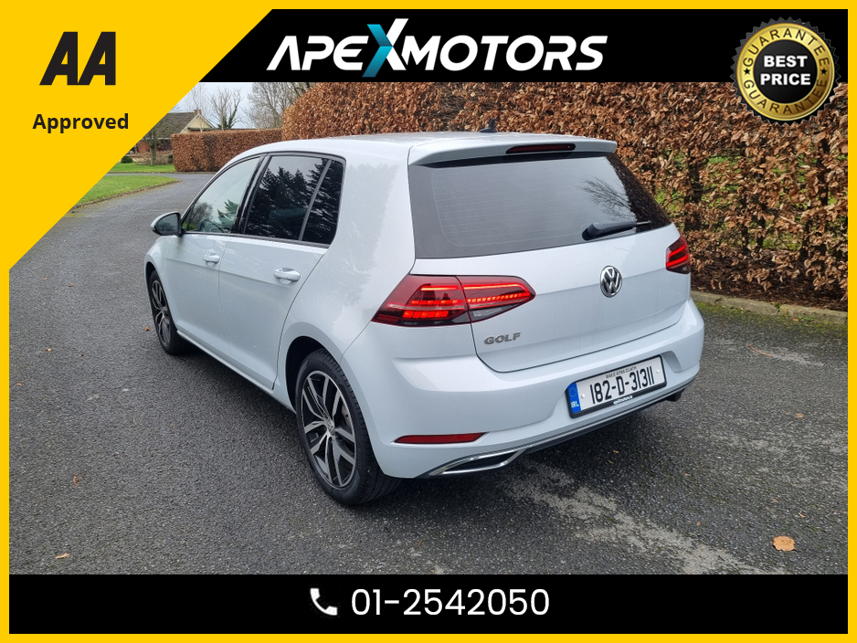 2018 Volkswagen Golf FINANCE ARRANGED * BEAUTIFUL PEARL WHITE ( NEW COLOUR)  * 1.4 HIGHLINE  * AUTOMATIC * AA APPROVED  * 101 SAFETY CHECKLIST * 12-MONTH ROADSIDE ASSIST  * IMMACULATE * TOP-SPEC * LOW LOW KMs * ADAPTIVE C €19,949