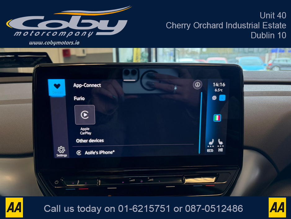 2022 Volkswagen ID.4 PRO 150 KW FAMILY 77KWH 204BHP PR PROPERF AUTO. 2Keys, 1/2 Leather, Full Electrics, Sat Nav, Dual Climate Control, Heated Seats, Cruise Control, Revers Cam, Parking Sensors, Handsfree, & more. €27,950