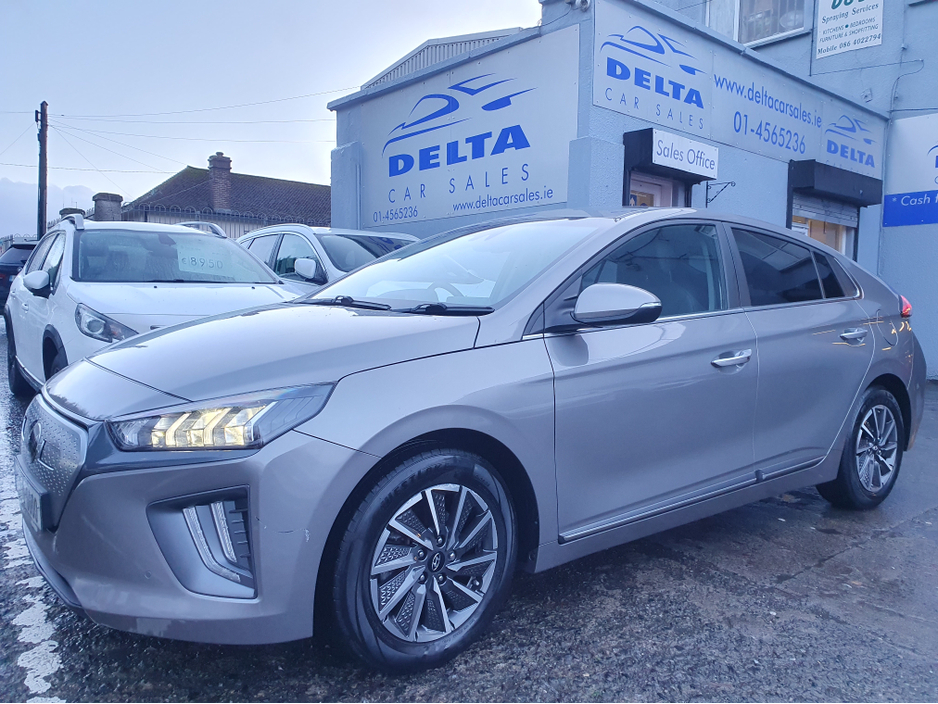 2021 Hyundai Ioniq PREMIUM AUTOMATIC FULLY ELECTRIC NCT 02/28 FINANCE AVAILABLE @ €58 PER WEEK FULL LEATHER/ HEATED SEATS/ SAT NAV/ TOUCH SCREEN MEDIA/ BLUETOOTH/ USB/ REVERSE CAMERA/ HISTORY CHECKED €12,950