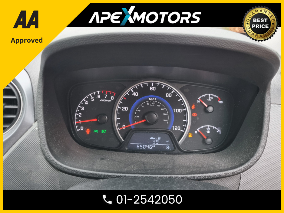 2019 Hyundai i10 FINANCE ARRANGED * 1.2 SE 87PS 5DR * NEW NCT JAN-28 * IMMACULATE * AA APPROVED * 101 SAFETY CHECKLIST * LOW LOW MILES * 2-KEYS * LOW TAX * 12-MONTH ROADSIDE ASSIST * ONE VERY CAREFUL OWNER €9,949