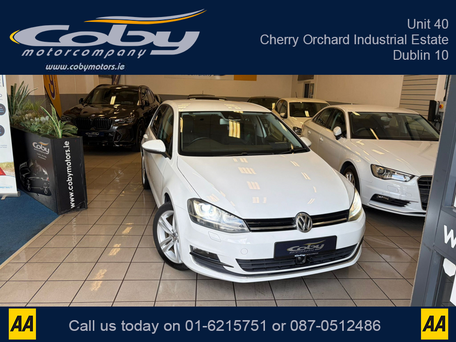 2013 Volkswagen Golf 1.4 5DR AUTO Highline. New NCT done before collection. Full Leather, Reverse Cam, Cruise Control, Heated Seats, Dual Climate, MFSW, Paddle Shift, Bluetooth and more. €11,450