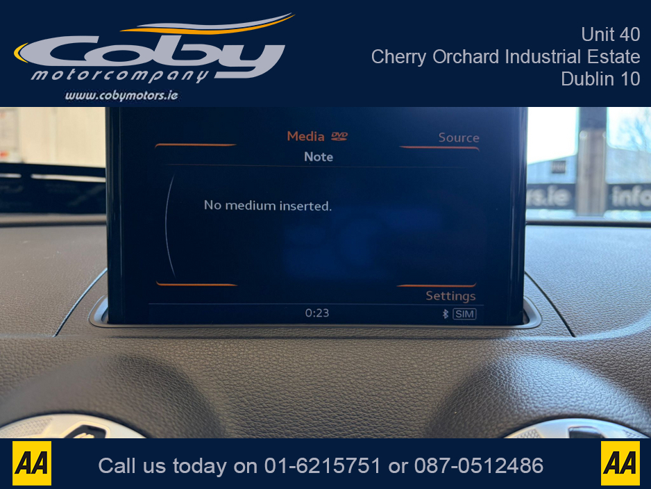 2015 Audi A3 1.4 Petrol Auto Saloon 4DR. New NCT done before collection, Reverse Camera, Dual Climate Control, MFSW, Cruise Control, Sat Nav, Handsfree, Parking Sensors, Paddle Shift and more. €13,750