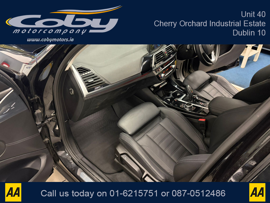 2018 BMW X3 2.0 XLINE 5DR AUTO, NCT 2028 Full Leather, Reverse Cam, Sat Nav, Heated Seats, Parking Sensors, Cruise Control, MFSW, Dual Climate Control, Bluetooth, Alloy Wheels, Full Electrics, and more. €30,950