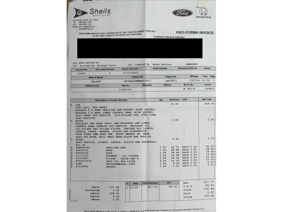 2011 Ford Galaxy 2.0 TDCI TITANIUM 140BHP 5DR €3,999