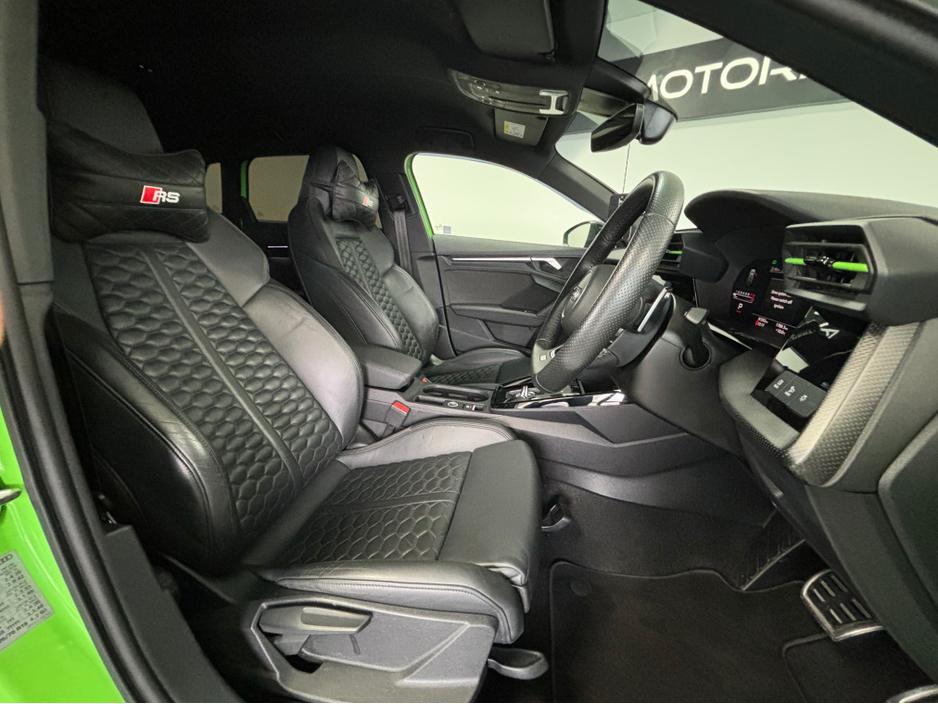 2022 Audi RS3 *AUDI RS3* *KYALAMI GREEN* *MAXTON DESIGN KIT**KEYLESS ENTRY* *RS SUPERSPORT SEATS* *HEATED SEATS* *FULLY LOADED WITH SPEC* *CARBON BLACK QUATTRO 400BHP* *FINANCE AVAILABLE* *TRADE INS WELCOME €72,950