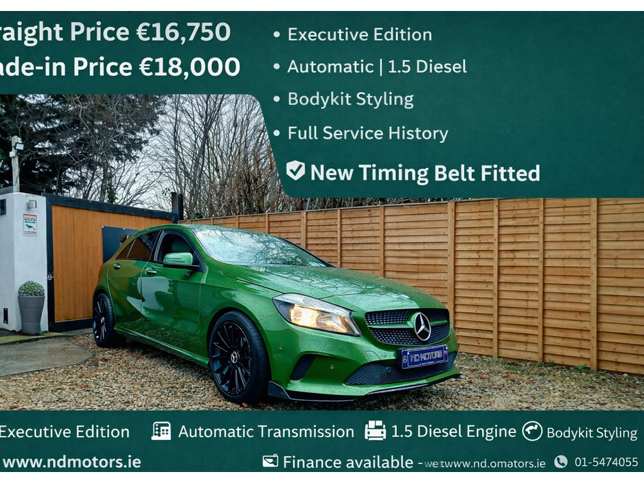2017 Mercedes-Benz A Class A180 D SE EXECUTIVE 5DR €16,750