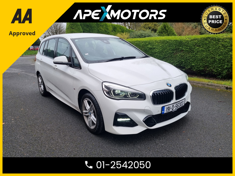 2019 BMW 2 Series Gran Tourer FINANCE ARRANGED * TOP SPEC M-SPORT * NEW NCT JAN-28 * 2.0 DIESEL AUTO * IMMACULATE (AS NEW)  * STAMPED SERVICE HISTORY * AA APPROVED * 101 SAFETY CHECKLIST * HEATED SEATS * COLOUR REVERSE CAMERA €23,749